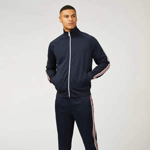 Conjunto Deportivo Personalizado al por Mayor para Hombre, Manga Larga, Transpirable, con Cremallera Completa, para Correr, 100% Algodón, para Entrenamiento al Aire Libre, Estampado - Product Image 6