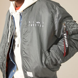 Blouson d'aviateur réversible à impression personnalisée pour hommes de qualité supérieure grande taille avec col montant vente en gros - Product Image 6