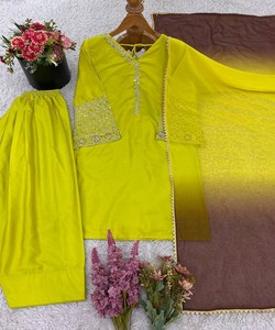 ผ้าไหมซาตินปักลายสุดหรูเสื้อผ้าพื้นเมือง - Product Image 6