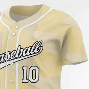 Maillots de baseball et de softball noirs respirants de couleur unie, fabriqués au Pakistan, 100 % polyester, sublimés, col en V, logo personnalisé - Product Image 6