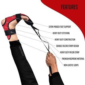 Accesorio de equipo de Fitness de neopreno para gimnasia, correa para camilla de pie con lazo de mano para piernas, ejercicio de Yoga, entrenamiento de fuerza - Product Image 4