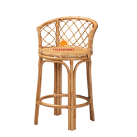 Tabourets de comptoir en rotin faits à la main en rotin portable chaises hautes pour décor de cuisine tabouret de bar à dos nu en osier naturel de luxe