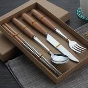 Ensemble de couverts en acier inoxydable de qualité supérieure, poli miroir, couteau, fourchette, cuillère pour restaurant, hôtel - Product Image 3