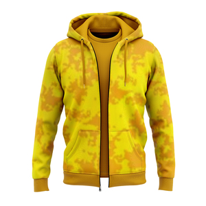 Sudadera con capucha completa de poliéster personalizable para hombre, con cremallera completa y sublimación. - Product Image 1