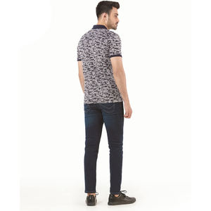 Vêtements de sport en gros, polos slim pour hommes, été, fitness, 65% coton, 35% polyester, logo personnalisé, polos pour hommes de haute qualité - Product Image 4