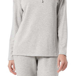 Felpa Invernale da Donna 32 Degrees con Collo Alto, Grigio Chiaro, Tessuto in Seta Lavorato a Maglia, Logo Ricamato con Stampa 3D - Product Image 5