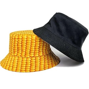 Sombrero de Pescador de Doble Cara para Viajes al Aire Libre, Gorra Panamá con Estampado de Vegetales y Maíz, 58cm, para Hombre y Mujer - Product Image 3