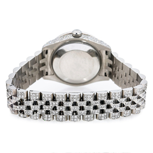 Montre de luxe pour homme en acier inoxydable avec cadran en verre Moissanite et logo personnalisé, style tendance et quartz - Product Image 4
