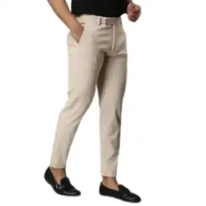 Pantaloni formali esecutivi da uomo a vita alta antivento pantaloni a gamba dritta neri Casual da ufficio da uomo