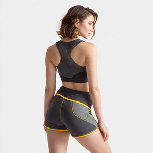 กางเกงขาสั้นโยคะผ้าโพลีเอสเตอร์ 100% พิมพ์ลาย OEM สำหรับผู้หญิง ออกกำลังกาย ฟิตเนส น้ำหนักเบา ระบายอากาศได้ดี - Product Image 2