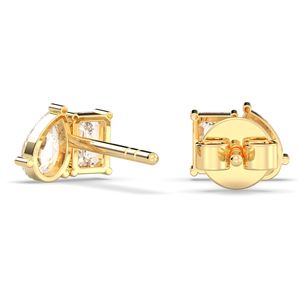 Boucles d'oreilles à visser en or massif 14K 18K avec diamant de laboratoire HPHT CVD de conception classique REYES pour femmes, bijoux exquis - Product Image 4