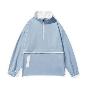 Fashionable Trendy All-Match Fresh Style Unisex Winter Half Zip Hoodie Long Sleeve Loose Embroidered Base Shirt Women Men - Product Image 6