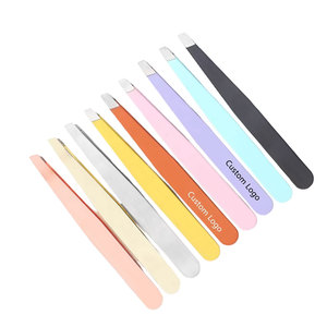 Pince à épiler sourcils en acier inoxydable de haute qualité, à pointe incurvée et inclinée, légère, durable, de précision, pour l'épilation du visage et des cils - Product Image 5