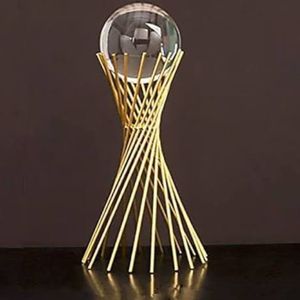 Accessoires de table modernes pour le salon artisanat en métal bibelots bureau boule de verre en cristal de luxe chambre à coucher - Product Image 6
