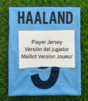 Camiseta de Fútbol Haaland 9, Versión Elite Jacquard 2026, Versión Jugador, Camiseta del City