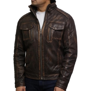 Chaqueta Clásica de Cuero de Oveja para Hombre, Chaqueta de Invierno Elegante de Cuero Genuino - Product Image 4