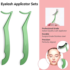 Applicateurs de cils de beauté en acier inoxydable avec pointe en fibre en forme de L Nano Grip antistatique et durable - Product Image 5