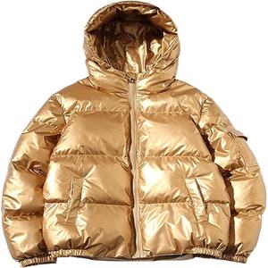 Glossy Puffer <b>Jackets</b> _ 2025 Wholesale Custom LOW MOQ OEM Wholesale Custom Made Coated Canvas Glossy Puffer <b>Jackets</b> - Product Image 3
