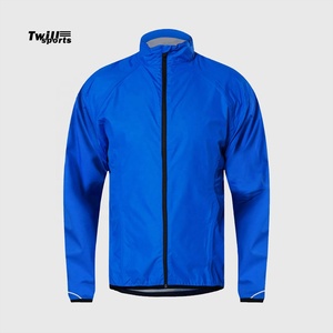 Chaqueta con cremallera de ciclismo azul real para mujer, forro de nailon de algodón transpirable, ropa deportiva informal, procesamiento de punto, venta al por mayor - Product Image 1