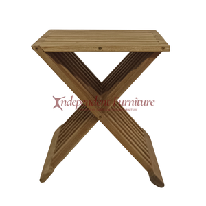 Minimalist Modern <b>Garden</b> Teak Furniture Lightweight Foldable <b>Stool</b> with Durable Wood Frame <b>for</b> Outdoor Hotel and Hall Use - Product Image 5