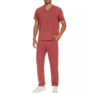 New Arrival Best Selling High Quality Unisex Medical <b>Scrub</b> Uniform Knitted Polyester/Cotton <b>Scrub</b> <b>Sets</b> - Product Image 2