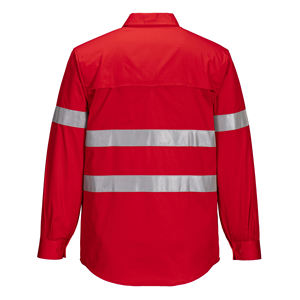 Fabricantes de ropa de seguridad de color rojo Camisas de ropa de trabajo antiestáticas resistentes al fuego a precio barato - Product Image 2