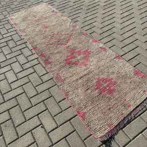 Alfombra Vintage de Estilo Runner de 2.6x8.4 pies (80x257 cm), Alfombra Turca Beige Ombré - Product Image 1