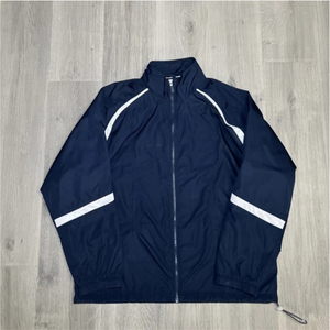 Conjunto de chaqueta de chándal con cremallera de alta calidad 2025, chándal con logotipo personalizado de nailon y poliéster para hombre, retazos de poliéster con cremallera para gimnasio para hombre - Product Image 2