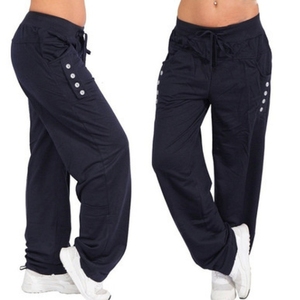 Pantalon de jogging en polaire taille moyenne avec design personnalisé pour femmes Style ample devant plat Caractère pour la saison d'hiver Logo imprimé - Product Image 1