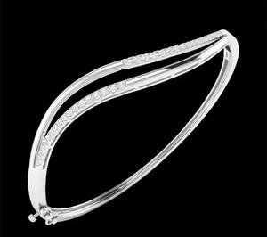 Bracelet fin plaqué argent/or en gros de superbes bijoux de mode avec des diamants Moissanite vente chaude pour les femmes - Product Image 2