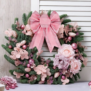 En gros, Nœuds <span class=keywords><strong>de</strong></span> Noël pour emballage floral, Nœuds en ruban <span class=keywords><strong>de</strong></span> jute à motif flocon <span class=keywords><strong>de</strong></span> neige, Nœuds torsadés en chenille, Nœuds pendentifs pour décoration <span class=keywords><strong>de</strong></span> fête - Product Image 5
