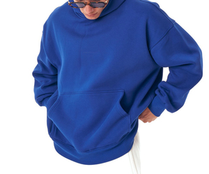 เสื้อฮู้ดดี้ผู้ชาย ผ้าฝ้าย 100% ทรงหลวม ไหล่ตก แบบกล่อง  ไม่มีลาย  ผ้าฟลีซหนา 370 กรัม ทรงปกติ สำหรับฤดูใบไม้ร่วง - Product Image 5