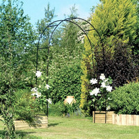 Pergola portable en fer et PVC pour jardin, 240 cm, résistante aux intempéries, imperméable, pour roses, fleurs, plantes grimpantes, extérieur
