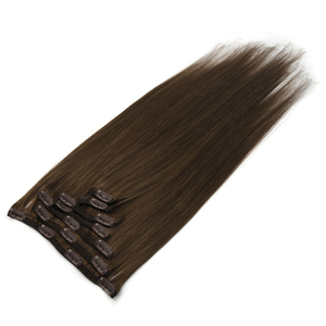 Extensiones de cabello humano K.SWIGS serie de color oscuro, de lujo, premium, con cutícula virgen, 7 piezas, 16 clips, de 12 a 28 pulgadas, lisas, con clip. - Product Image 5