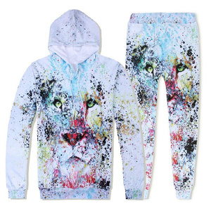 Ropa deportiva de poliéster para hombre, chándal para correr, conjunto de dos piezas de invierno, ropa de sublimación, ropa deportiva para correr, trajes - Product Image 4