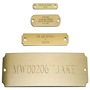 แผ่นป้ายทองเหลืองสลักชื่อป้ายโลโก้ตามสั่งแผ่นโลหะทองเหลืองสำหรับโฆษณาแผ่นชื่อโลหะ - Product Image 2