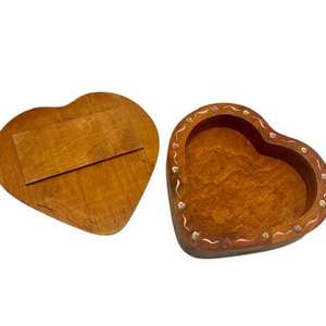 Eco Friendly Handmade Wooden Heart Jewelry <b>Box</b> Smooth Finish Solid Wood Trinket <b>Box</b> for Jewelry & <b>Keepsakes</b> - Product Image 6