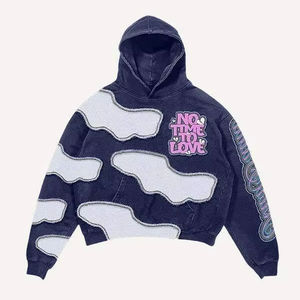 Sudadera con capucha con parche 3D de invierno para hombre, Jersey térmico con capucha de gran tamaño, sudaderas con diseño digital, bolsillos de canguro, sudaderas con capucha, parches - Product Image 4