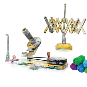 Handmade Marbled Yarn Winder & Swift <b>Set</b> Knitting <b>Crochet</b> Tool Yarn Swift Combo <b>set</b> winder And Swift - Product Image 1