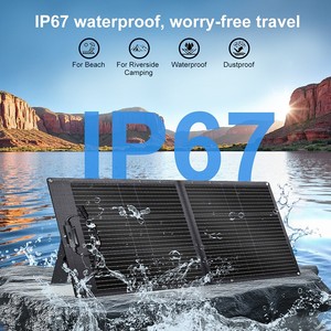 100W Foldable <b>Solar</b> <b>Panel</b> Monocrystalline 23.7% Efficiency <b>Portable</b> <b>Solar</b> Charger with Carry Bag for RV Camping Outdoor - Product Image 2