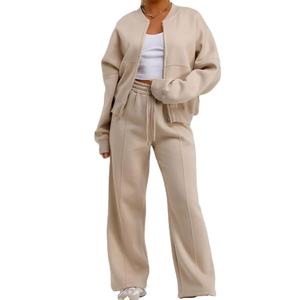 Haute qualité coton Tech polaire femmes survêtement plaine surdimensionné deux pièces survêtement pour dames ensembles WoMen 2026 - Product Image 5