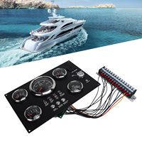 5 Gauge Set with Instrument Panel Tachometer 0-3000RPM 12V for Marine Boat Yacht