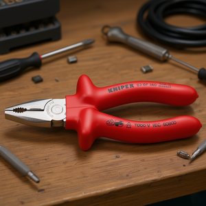 คีมปากแหลมเอนกประสงค์ยี่ห้อ Knipex ชุบโครเมียม ด้ามจับฉนวนกันไฟฟ้าผ่านการทดสอบ VDE - Product Image 3