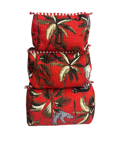 Pochette de maquillage en coton matelassé durable |   Fermeture éclair résistante à l'eau et durable, mode et voyage pour sac - Product Image 1