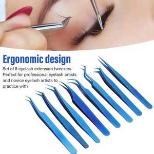 Pinces à épiler professionnelles en acier inoxydable pour extensions de cils en volume, précision, durabilité, emballage personnalisable, fabricant - Product Image 5