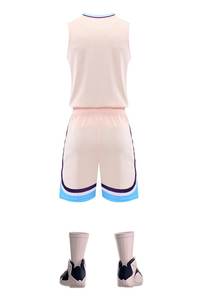 Ensemble d'uniformes de basket-ball respirants et confortables pour hommes, short en jersey avec logo imprimé par sublimation personnalisée, nouveau design de matériel de basket-ball - Product Image 2