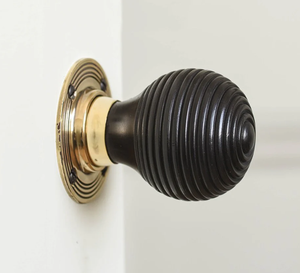 Boutons de porte modernes en ébène massif et nickel, matériau en bois pour hôtels, armoire à tiroirs et commode - Product Image 2