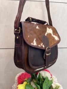 Cuir véritable fourrure de vachette sac à main élégant Western cheveux sur cacher cuir femmes épaule sac à main bandoulière sac à main - Product Image 3