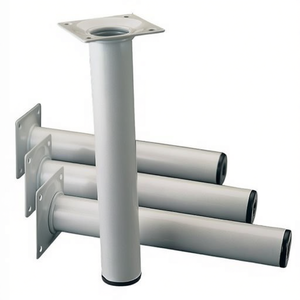 ELEMENT SYSTEM 4-Piece Pack White Furniture Legs 30 mm High with 700 mm Mounting <b>Plate</b> for Storage <b>Racks</b> & Shelving Units - Product Image 3