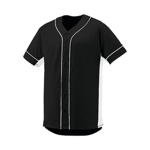 Maillot de baseball personnalisé OEM en gros, respirant, en polyester, avec boutons sur le devant, écussons en sergé, échantillon rapide, livraison directe - Product Image 3